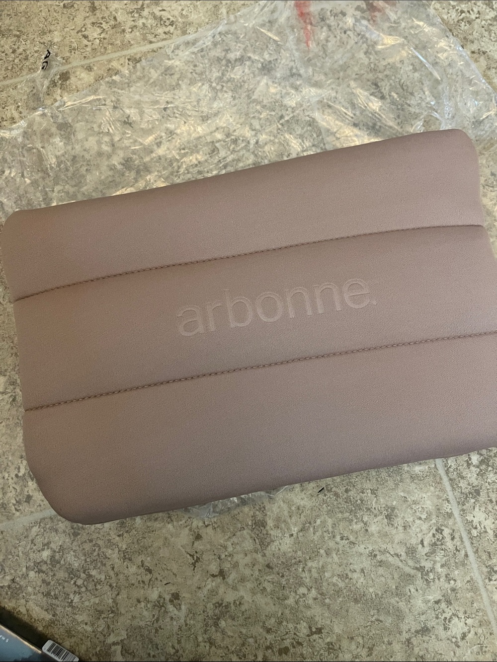 Arbonne Mauve Pink Padded Clutch